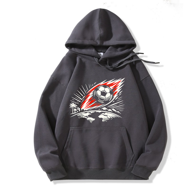 Hoodie Leuchtende Typowellen der Fußballnacht