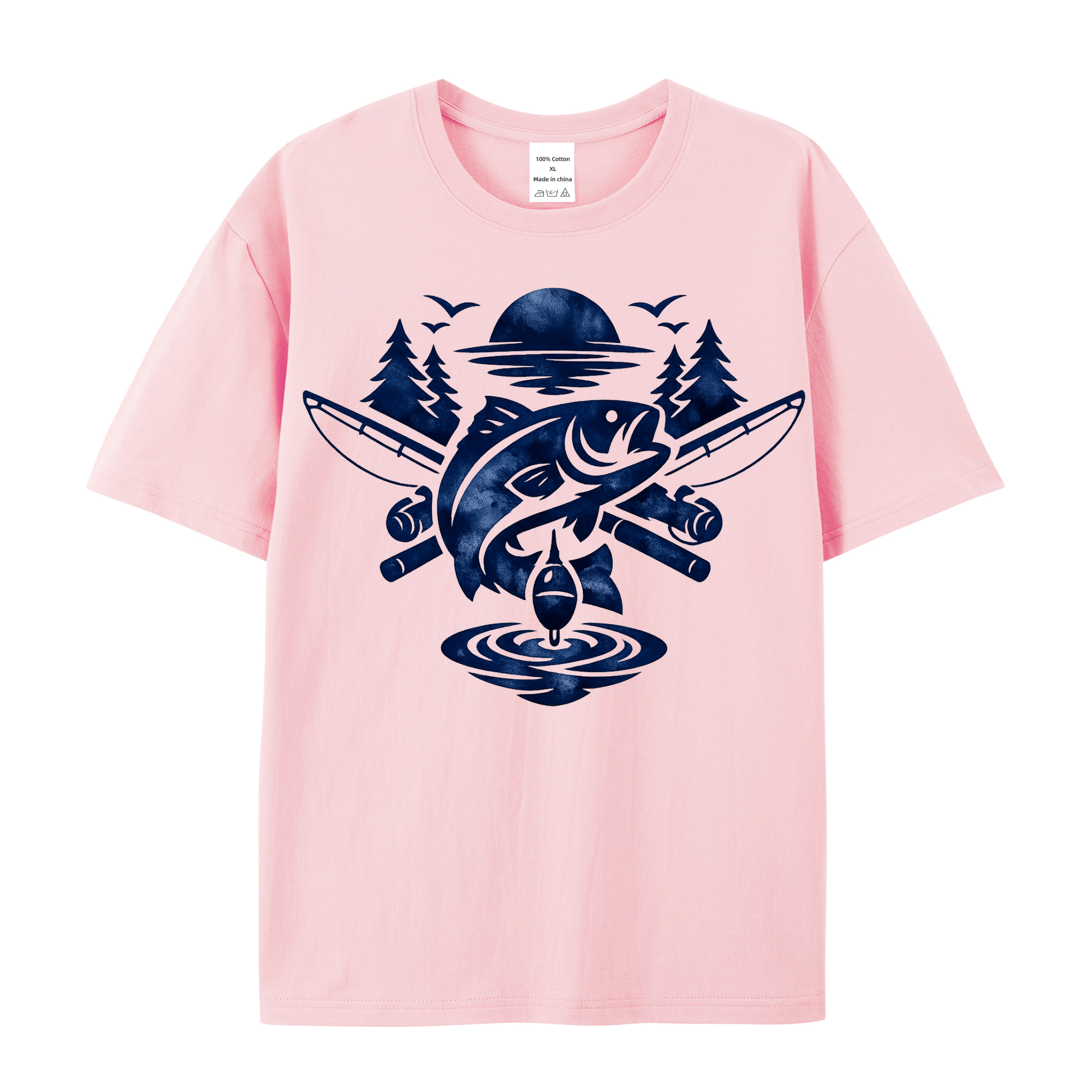 T-Shirt Anglerherz im Wellenrausch