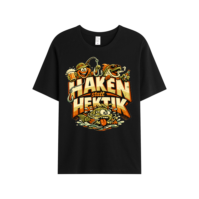 t-shirt Haken statt Hektik Angler-Style