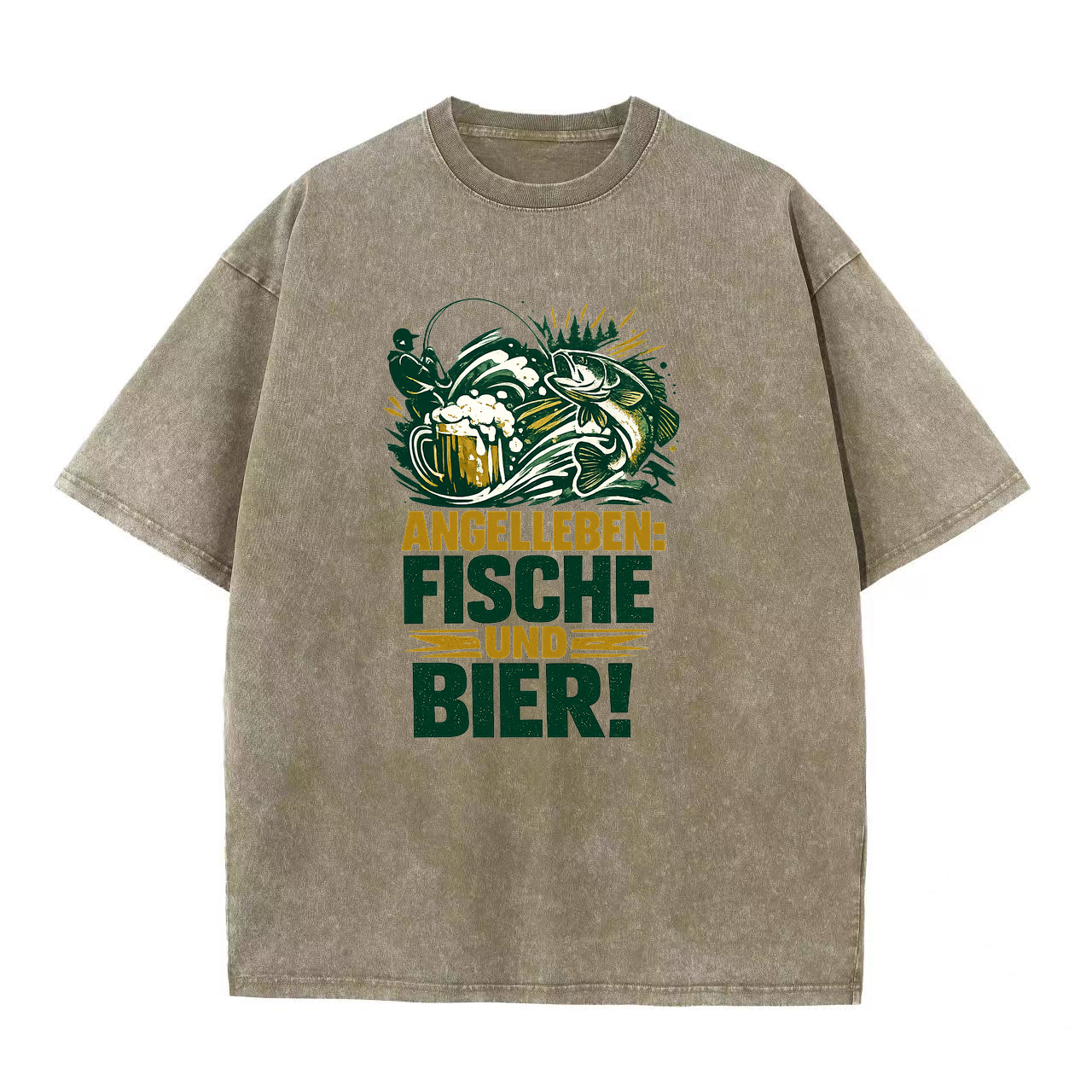 T-Shirt Anglerherz: Fische, Bier und gute Laune!