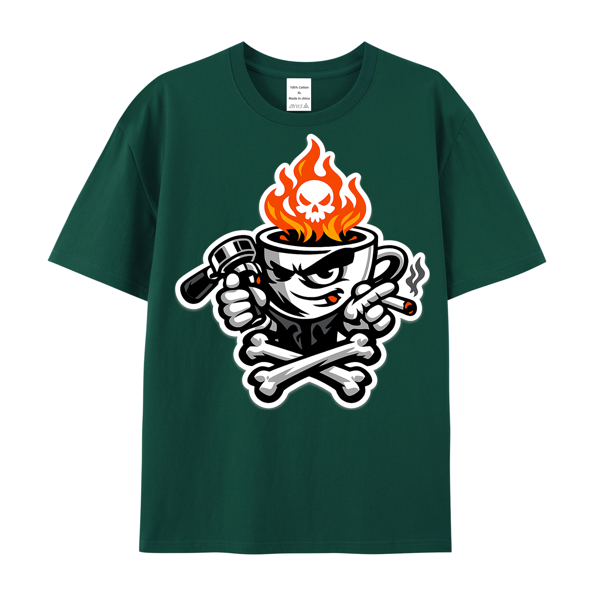 T-shirt Rebel Roast Mascot für Kaffee-Connaisseure