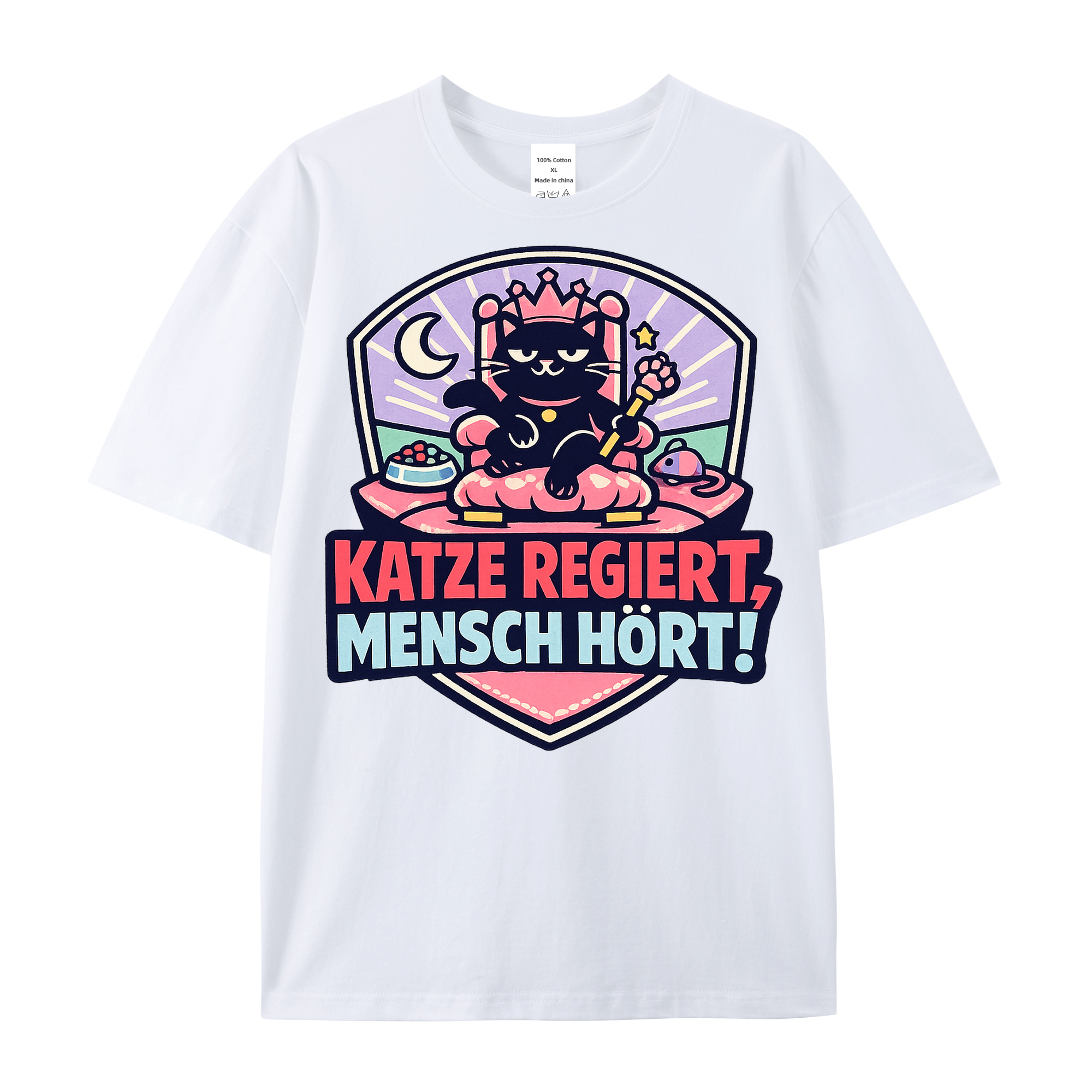 Katze regiert, Mensch hört! t-shirt