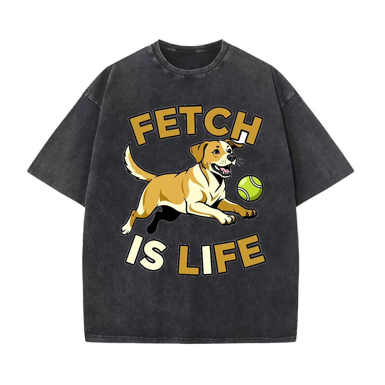 T-shirt - 100% gekämmte Baumwolle - Unisex / 230g Fetch Is L