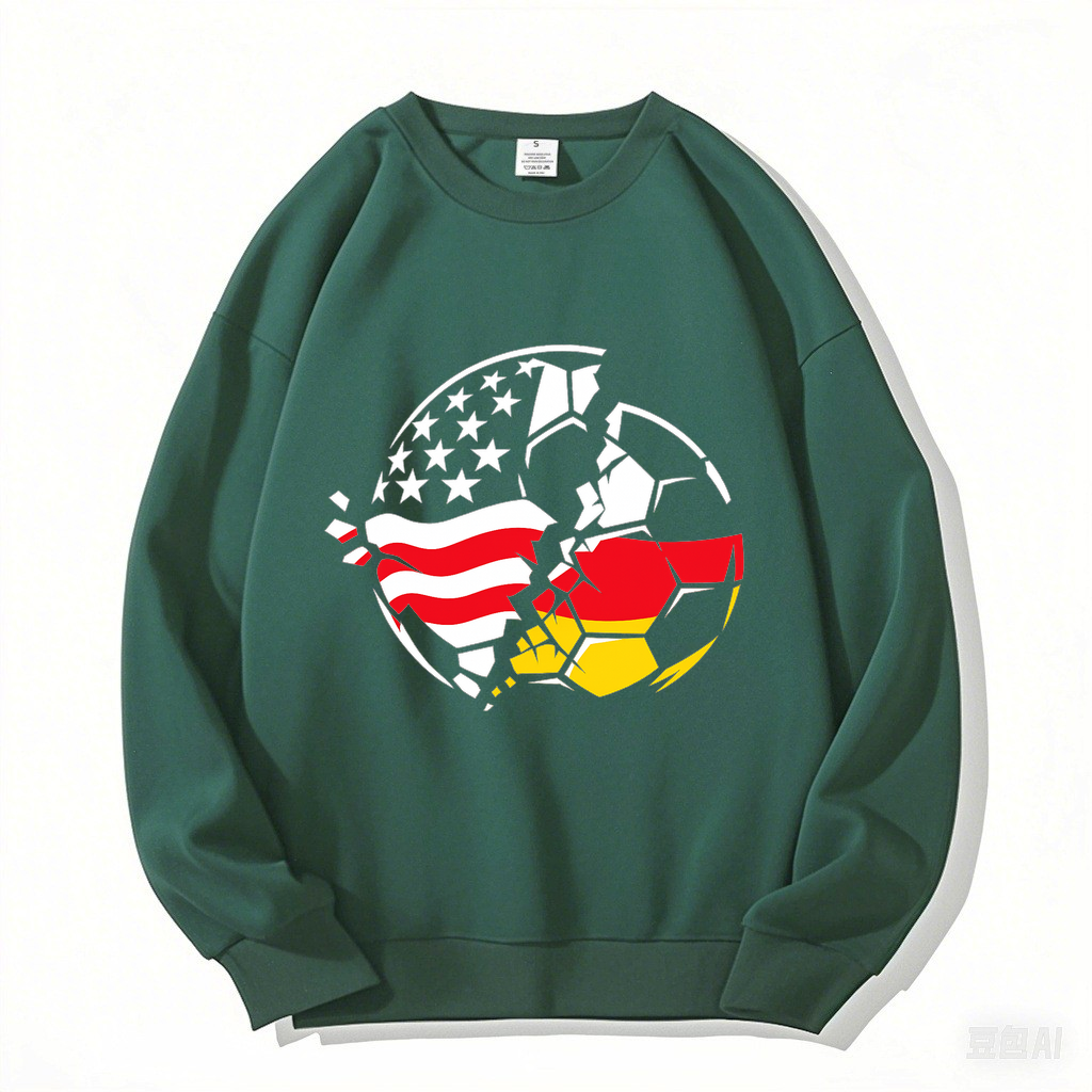 Sweatshirt Glitzerndes Grätschen Statement Style