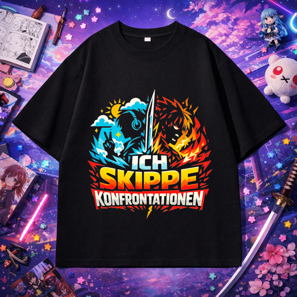 T-Shirt Konfrontations-Skipper Anime Style