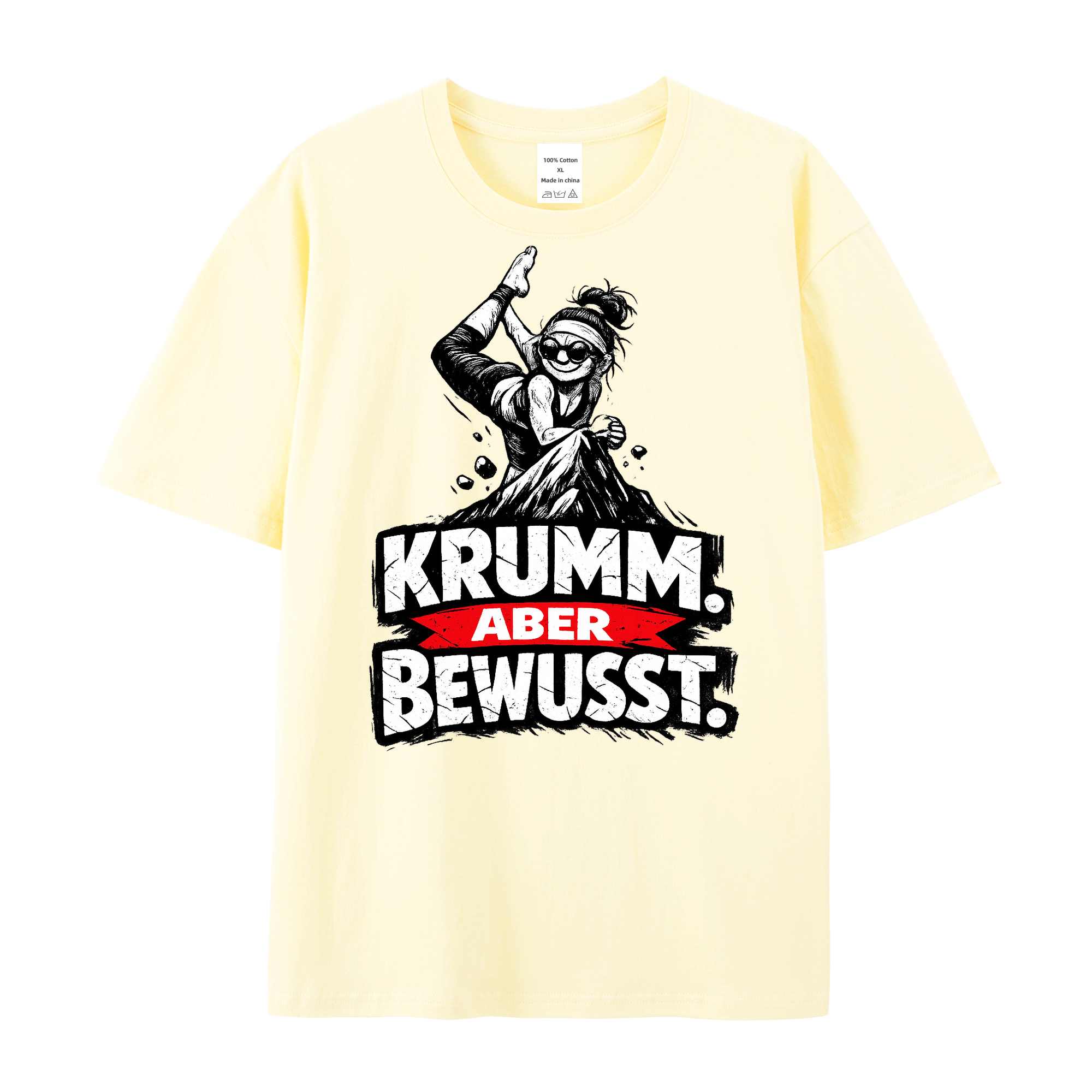 T-Shirt Krumm Bewusst – Yoga Yogi Motivation