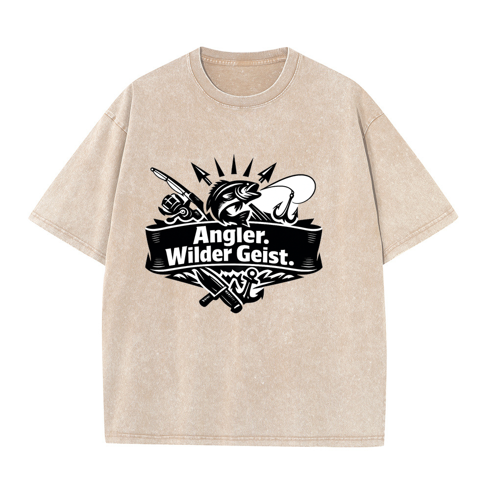 T-Shirt Angler Herz und Wilder Geist