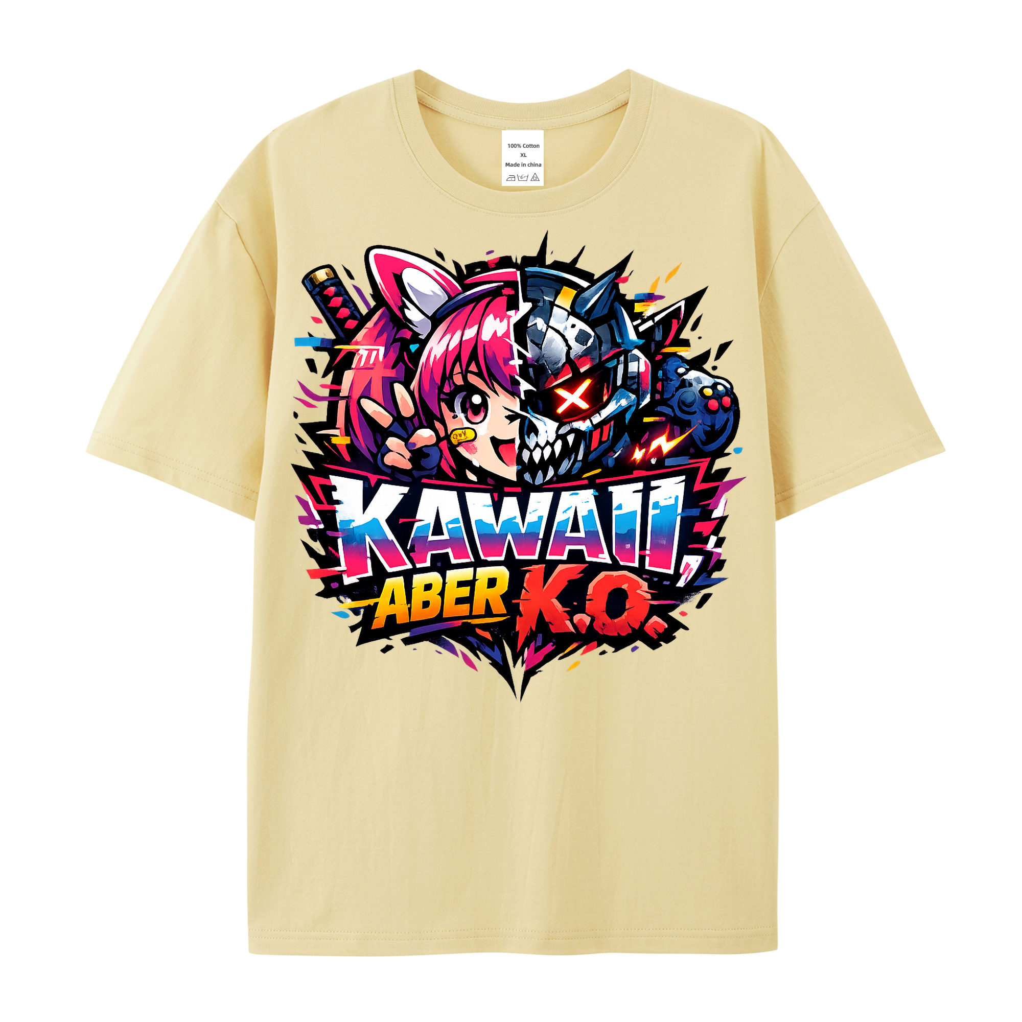 t-shirt Kawaii K.o. Anime Vibes