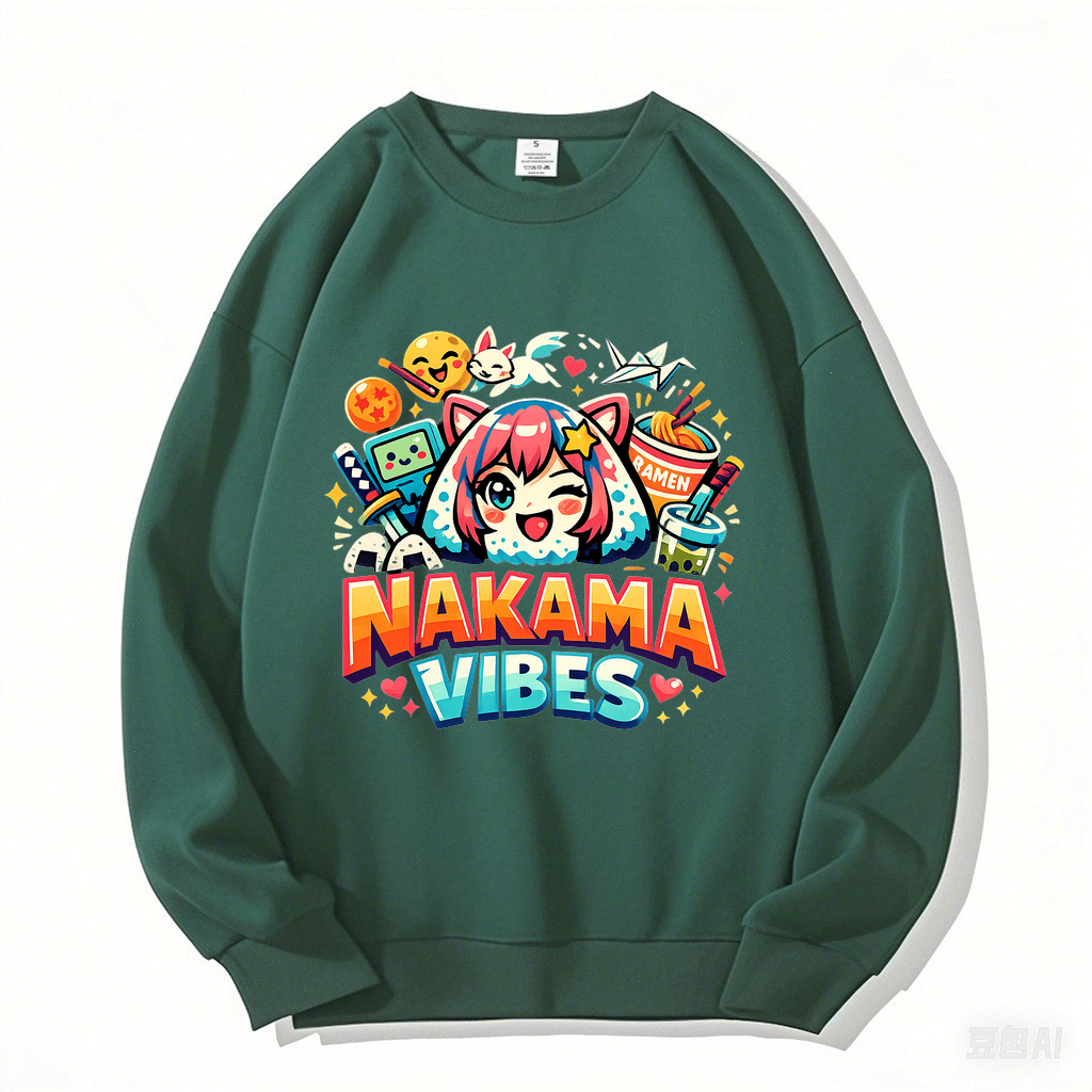 Sweatshirt Nakama Vibes – Anime Freundschafts-Style
