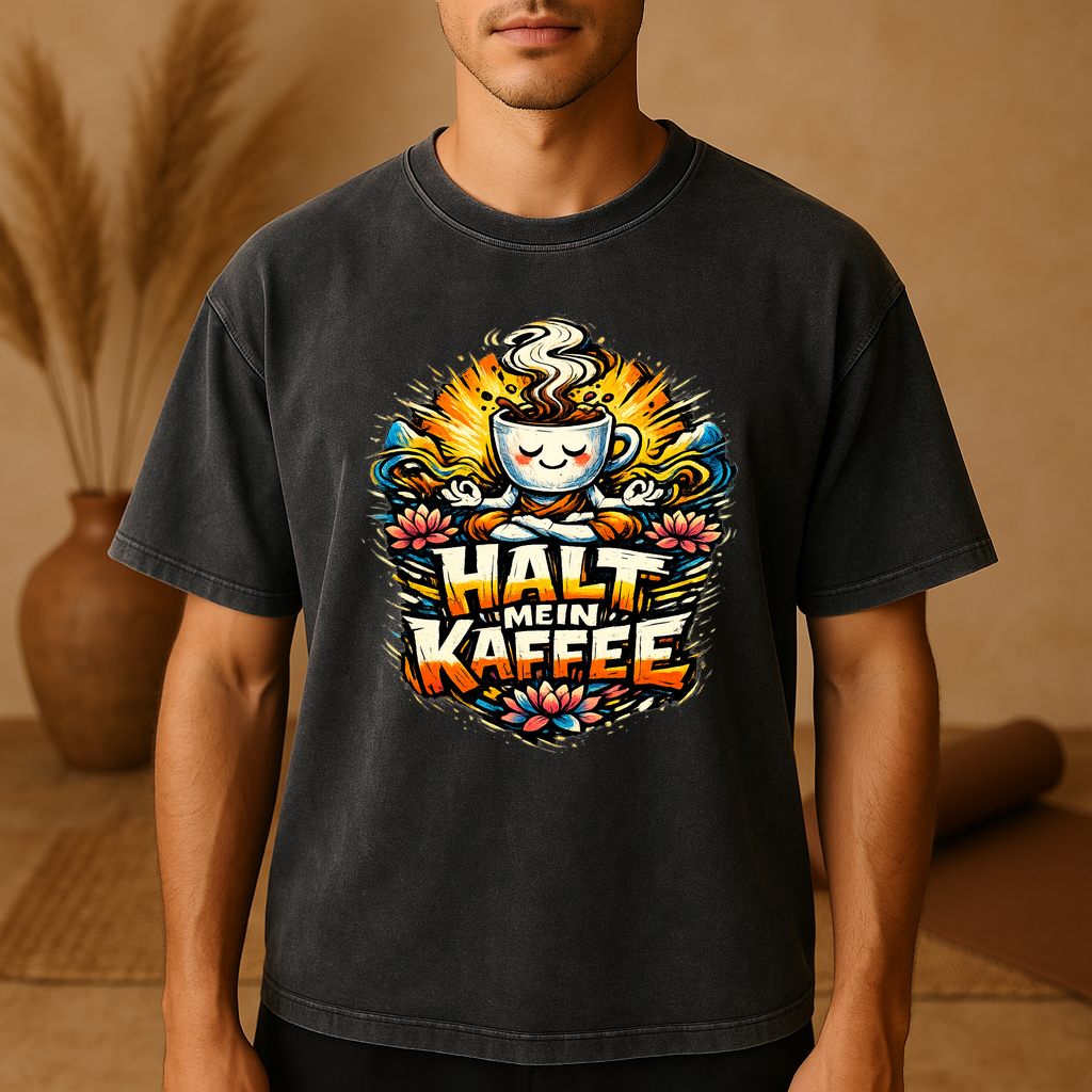 T-Shirt Kaffee-Yoga Flow