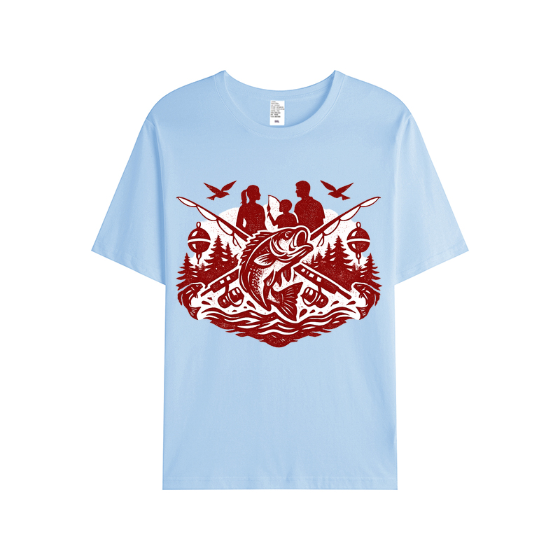 T-Shirt Anglerherz im Wellenrausch