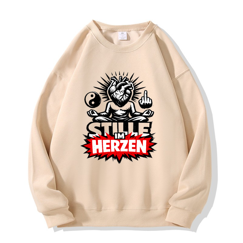 Sweatshirt Herzstille – Yogayogi Inspiration für innere Ruhe
