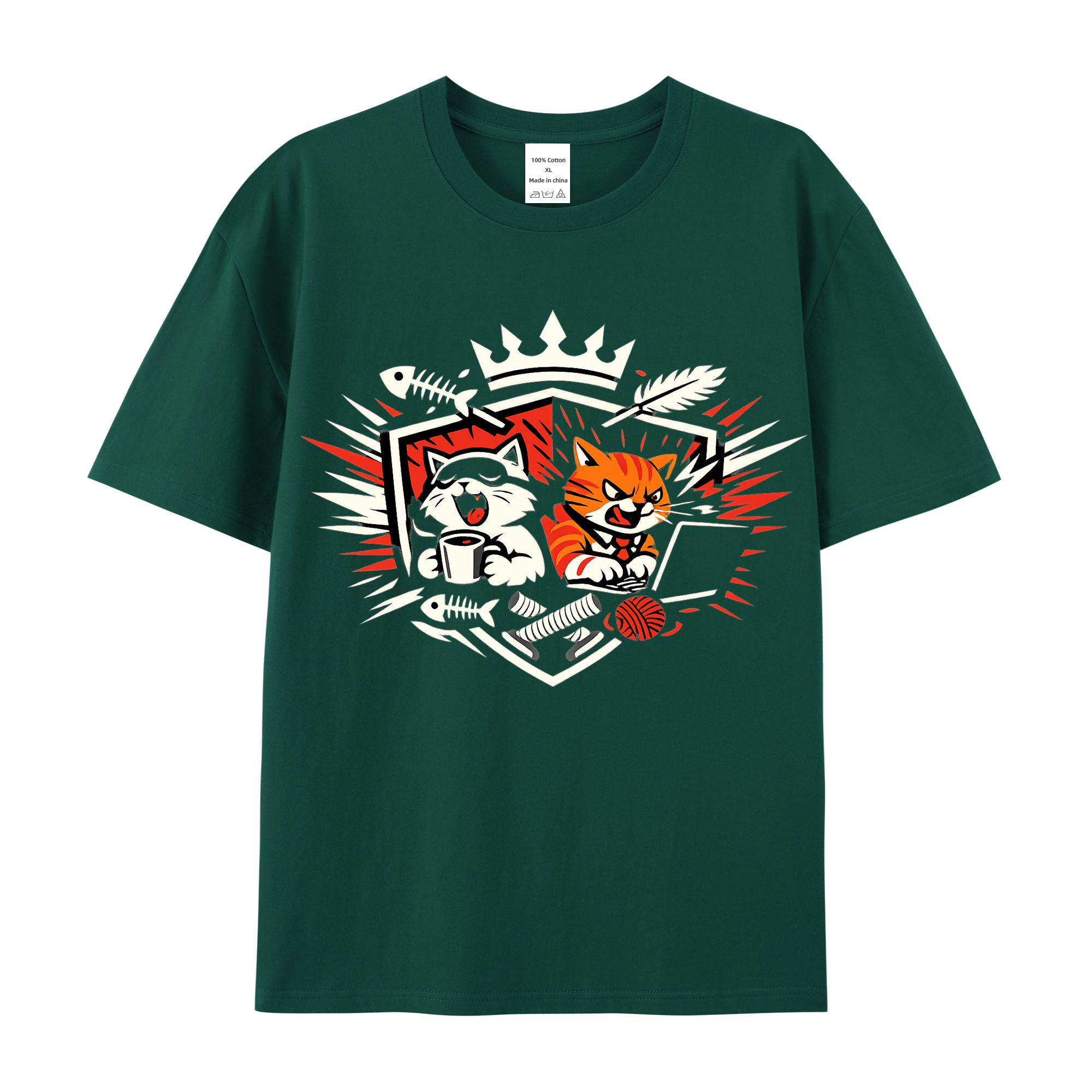 T-Shirt Katzenkönig Charm
