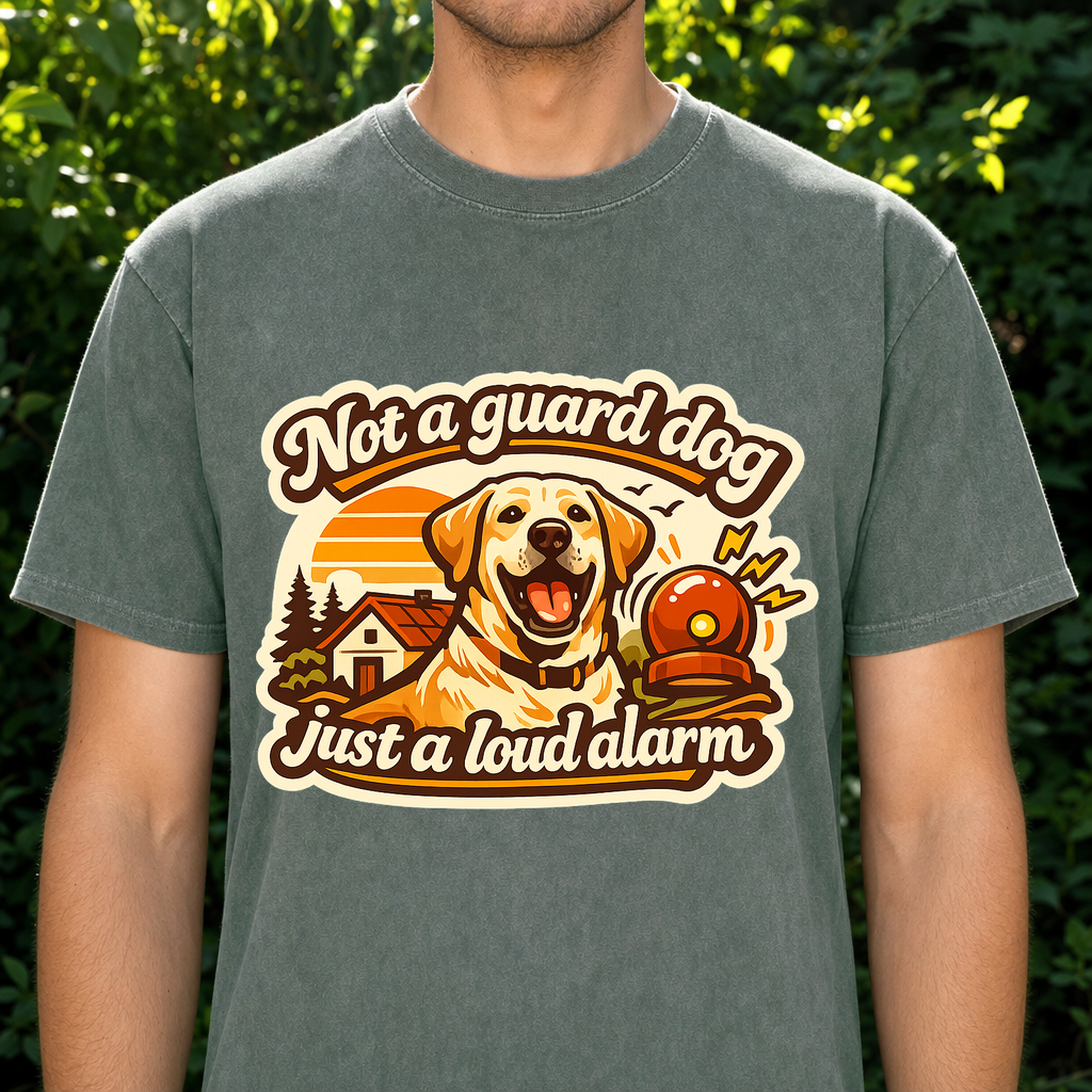 T-shirt Not a Guard Dog, Just a Loud Alarm