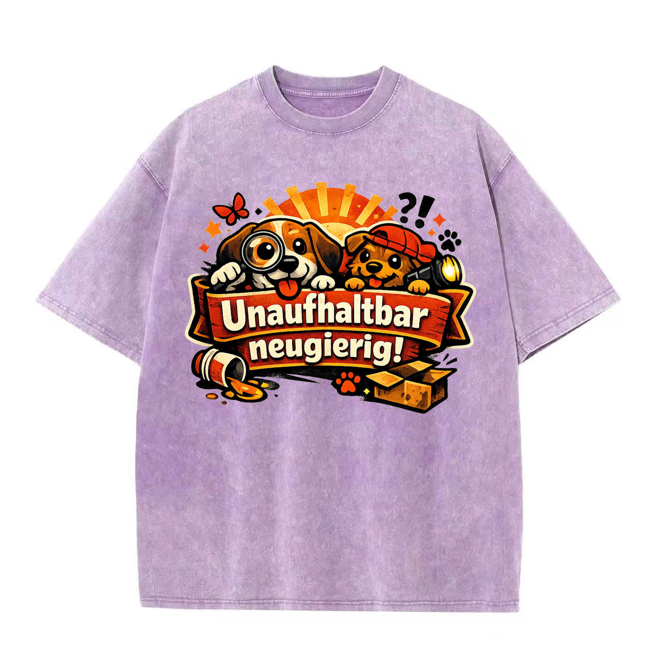 T-Shirt Neugieriger Pfotenabdruck