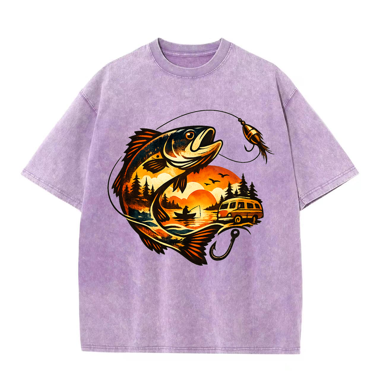 T-Shirt Anglerträume in Blau