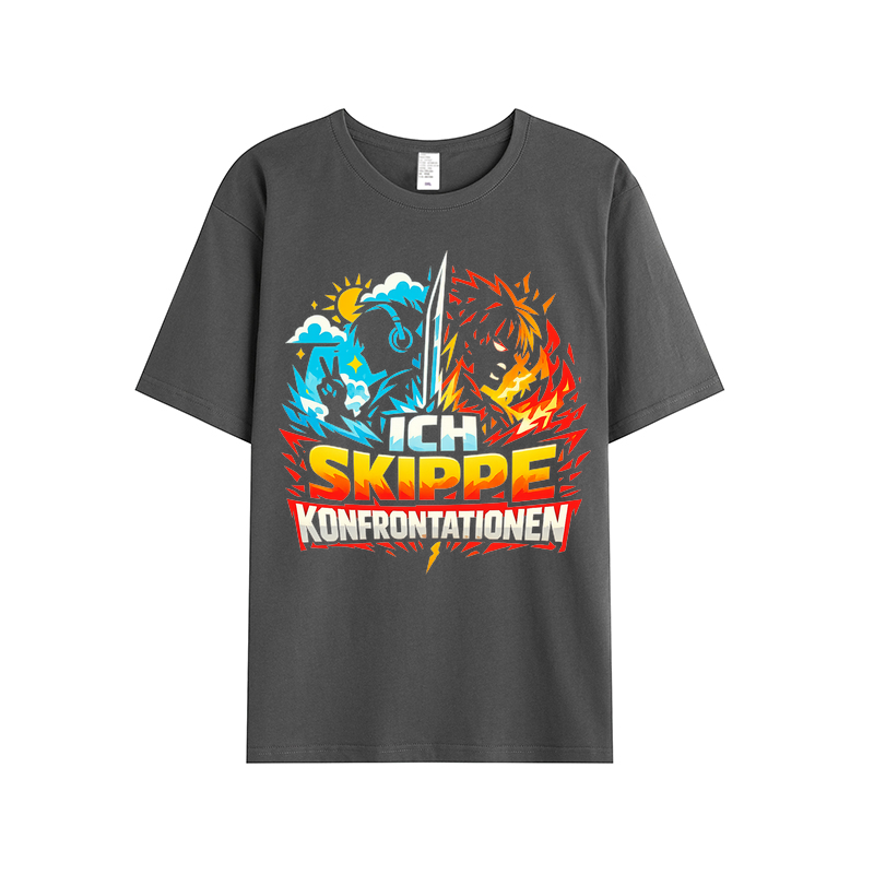 T-Shirt Anime Skip Mode Konfrontation