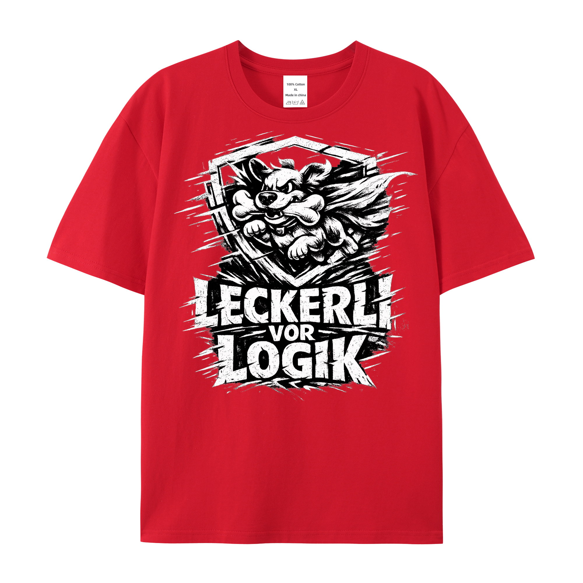T-Shirt Leckerli vor Logik Hundeliebe