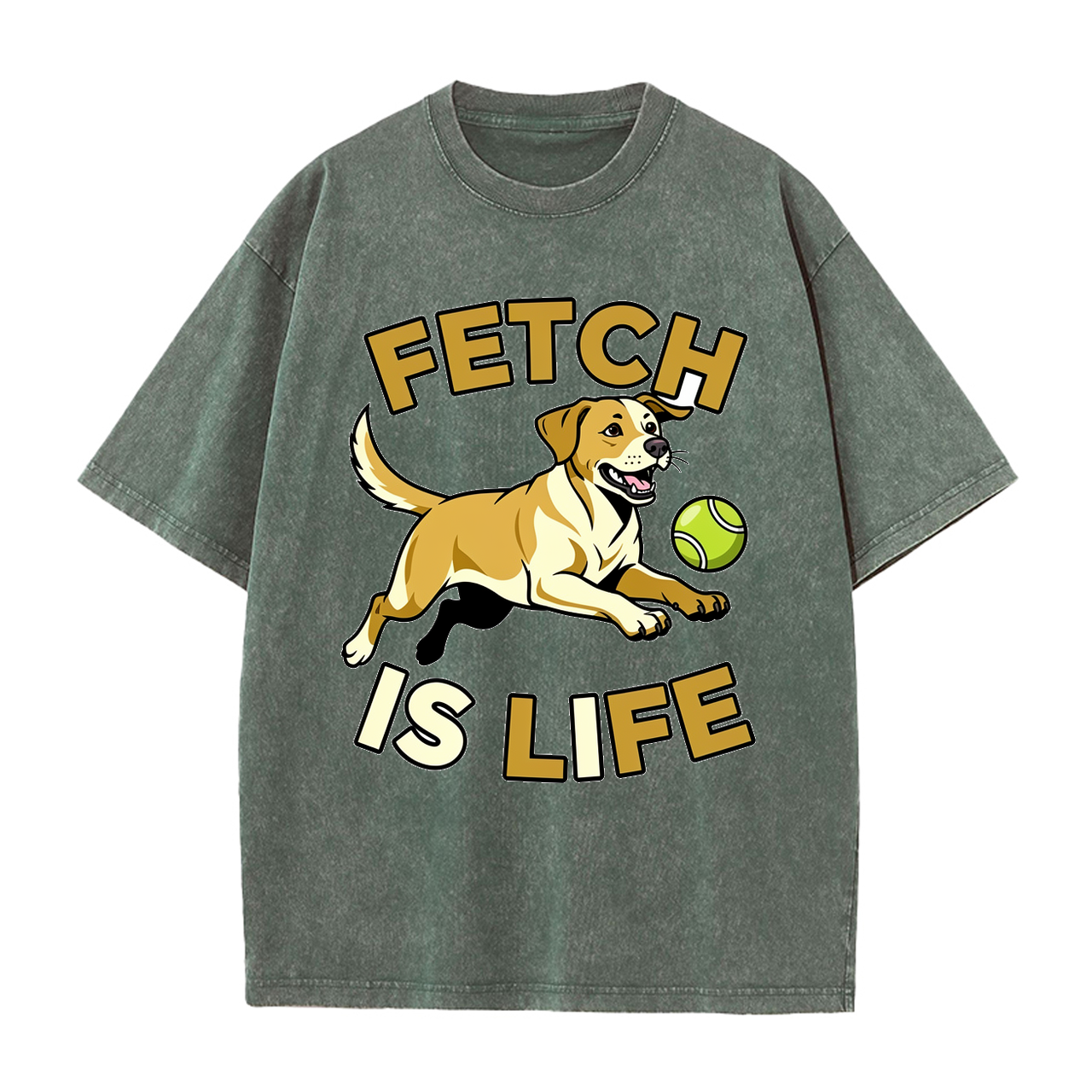 T-shirt - 100% gekämmte Baumwolle - Unisex / 230g Fetch Is L