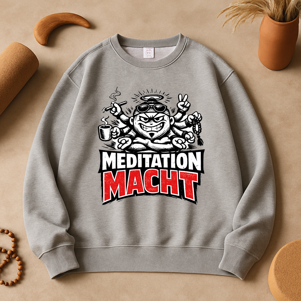 Sweatshirt Meditation Macht — Yoga Yogi Komfort