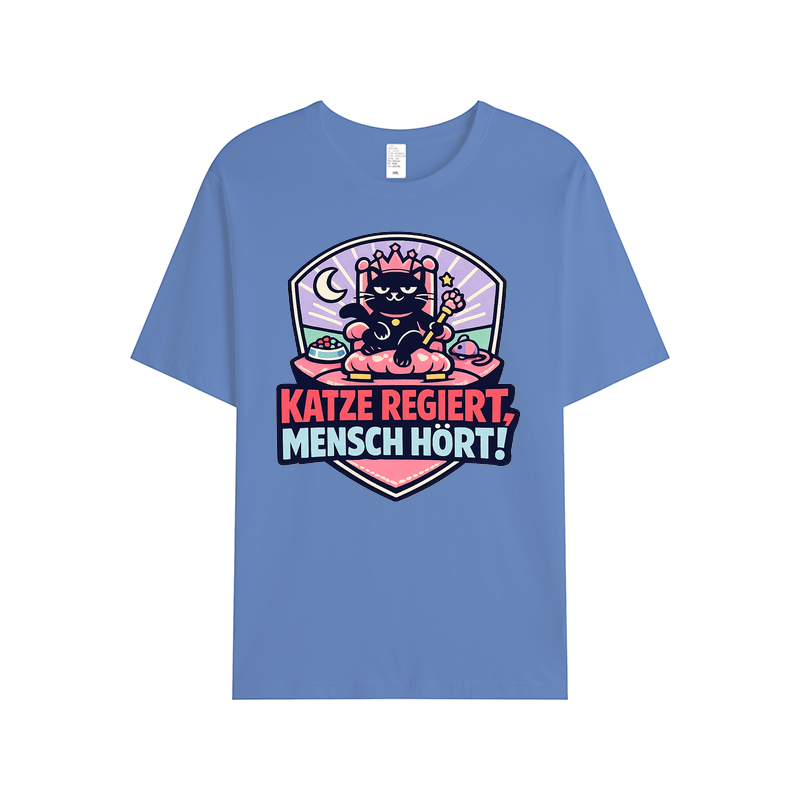 T-Shirt Katzenherrschaft – Mensch, dein Platz ist klar!