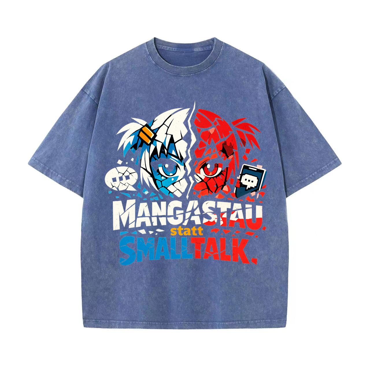 T-Shirt Mangastau statt Smalltalk Vibes