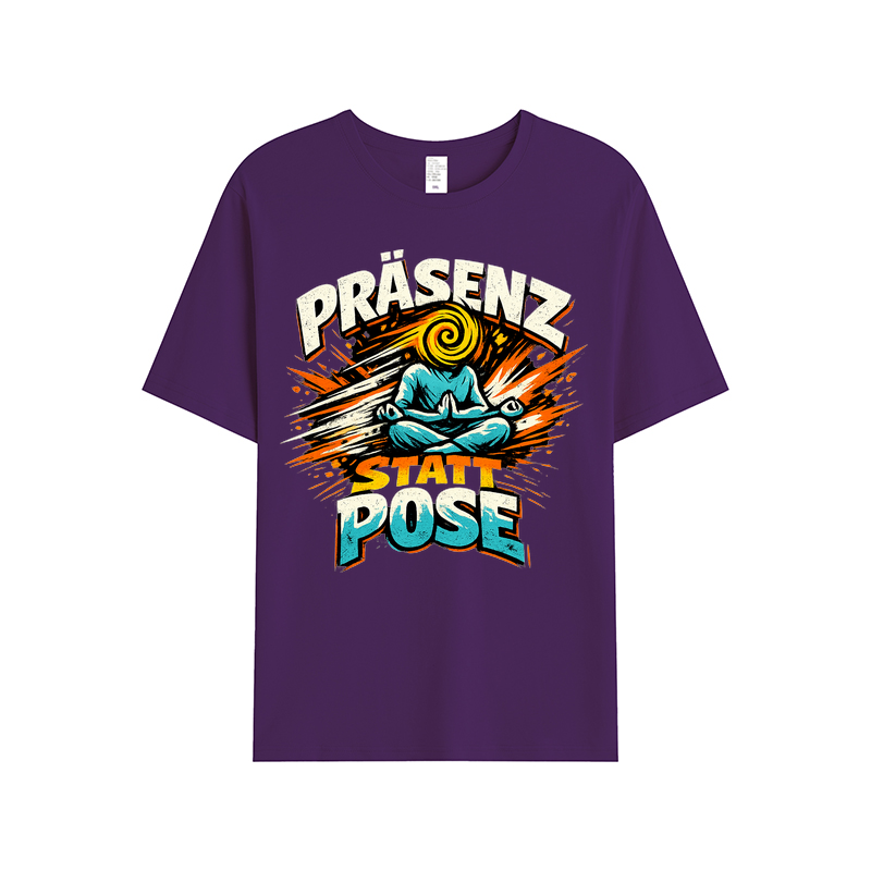 T-Shirt Präsenz statt Pose — Yoga mit Achtsamkeit