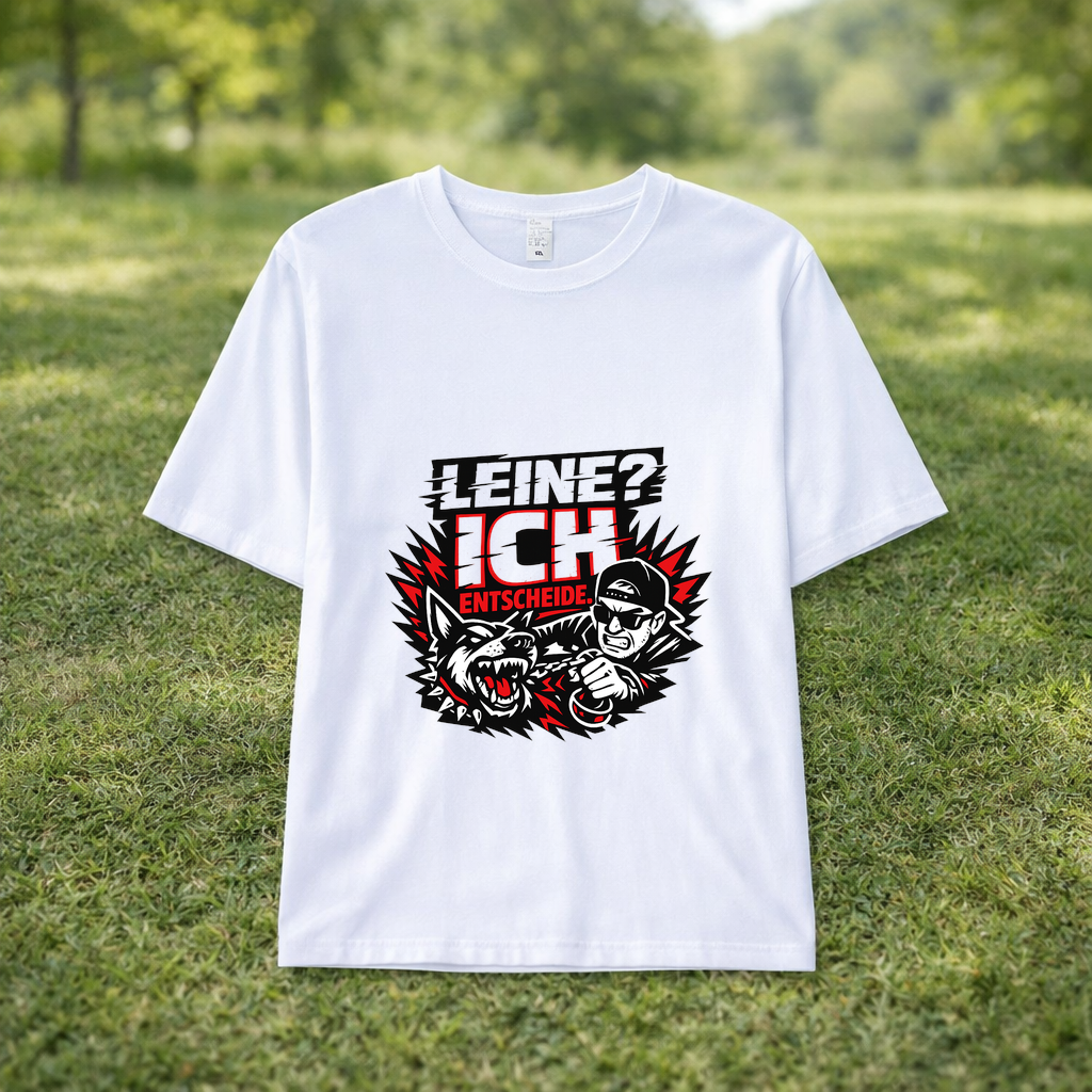 T-shirt Leine? Ich entscheide. Hundeliebe Edition