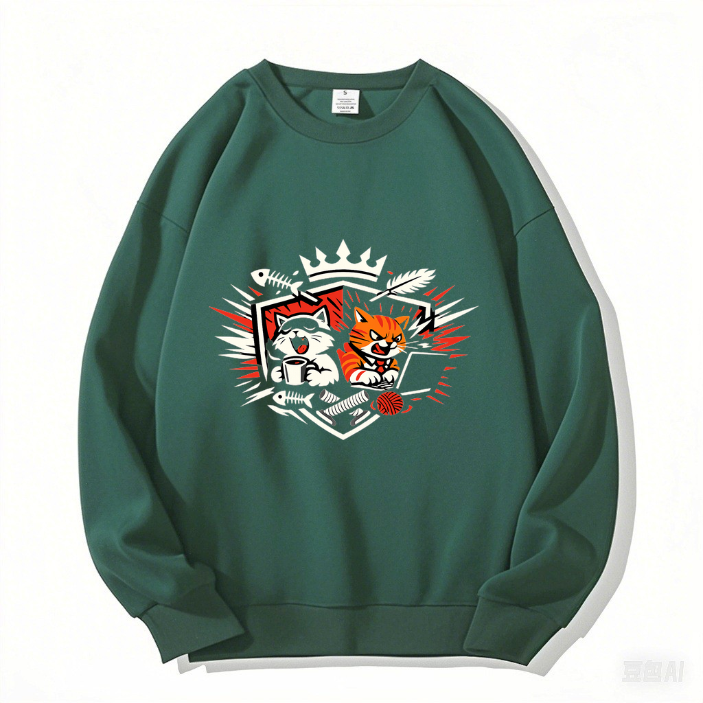 Sweatshirt Katzenkönig Kuschelmodus
