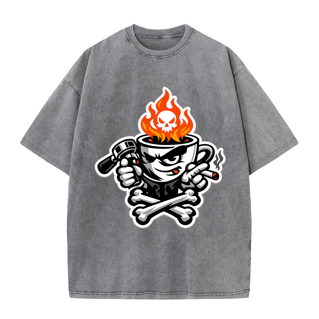 T-shirt Rebel Roast Mascot für Kaffee-Connaisseure
