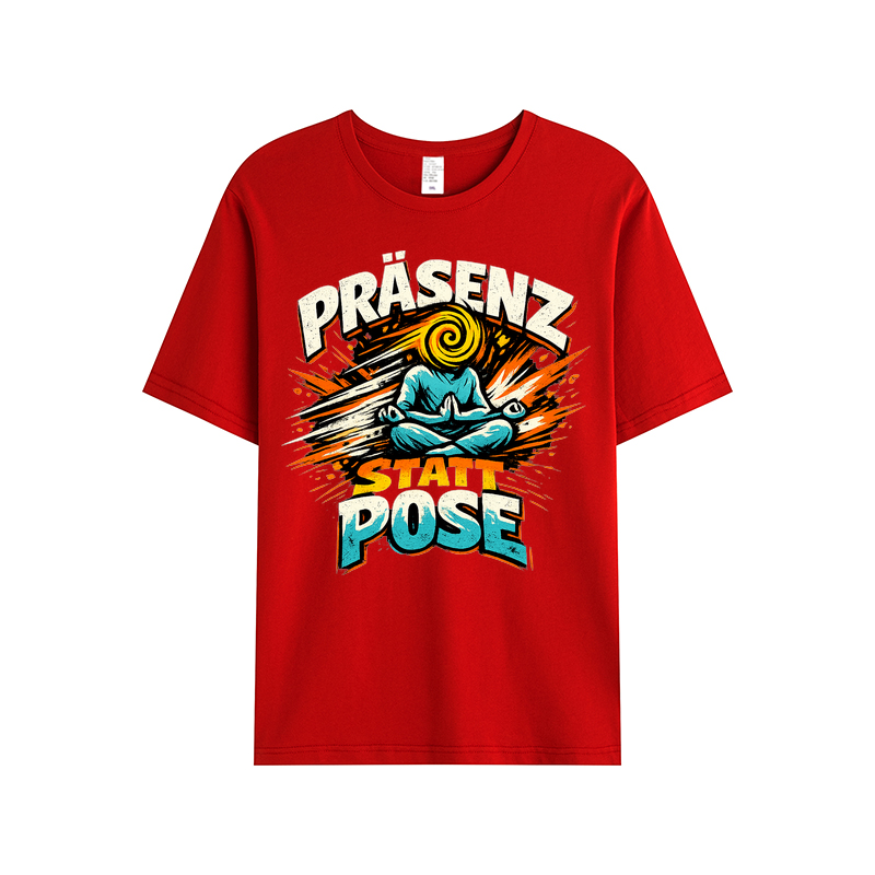 T-Shirt Präsenz statt Pose — Yoga mit Achtsamkeit