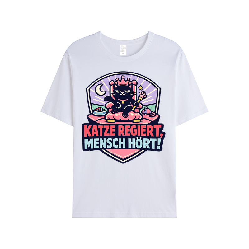 Katze regiert, Mensch hört! t-shirt