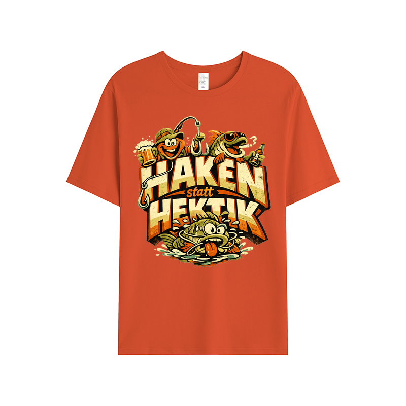 t-shirt Haken statt Hektik Angler-Style