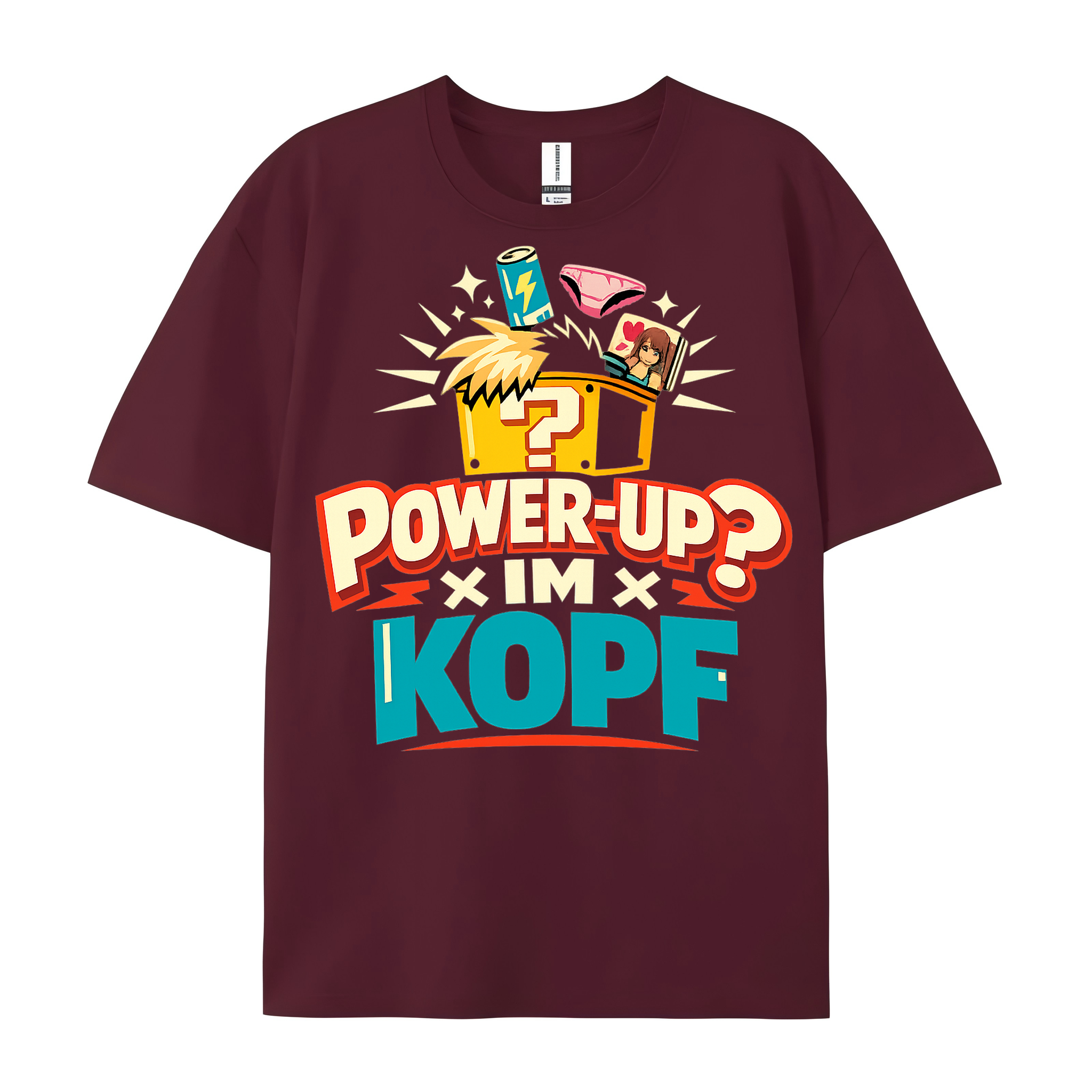 T-Shirt Power-Up Kopfkino Anime Style