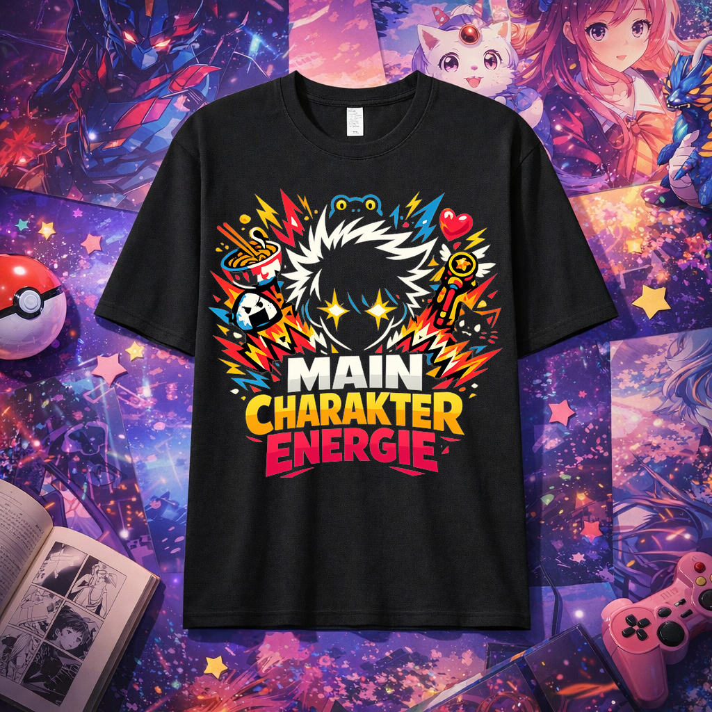 T-Shirt Main Charakter Energie Anime Vibes
