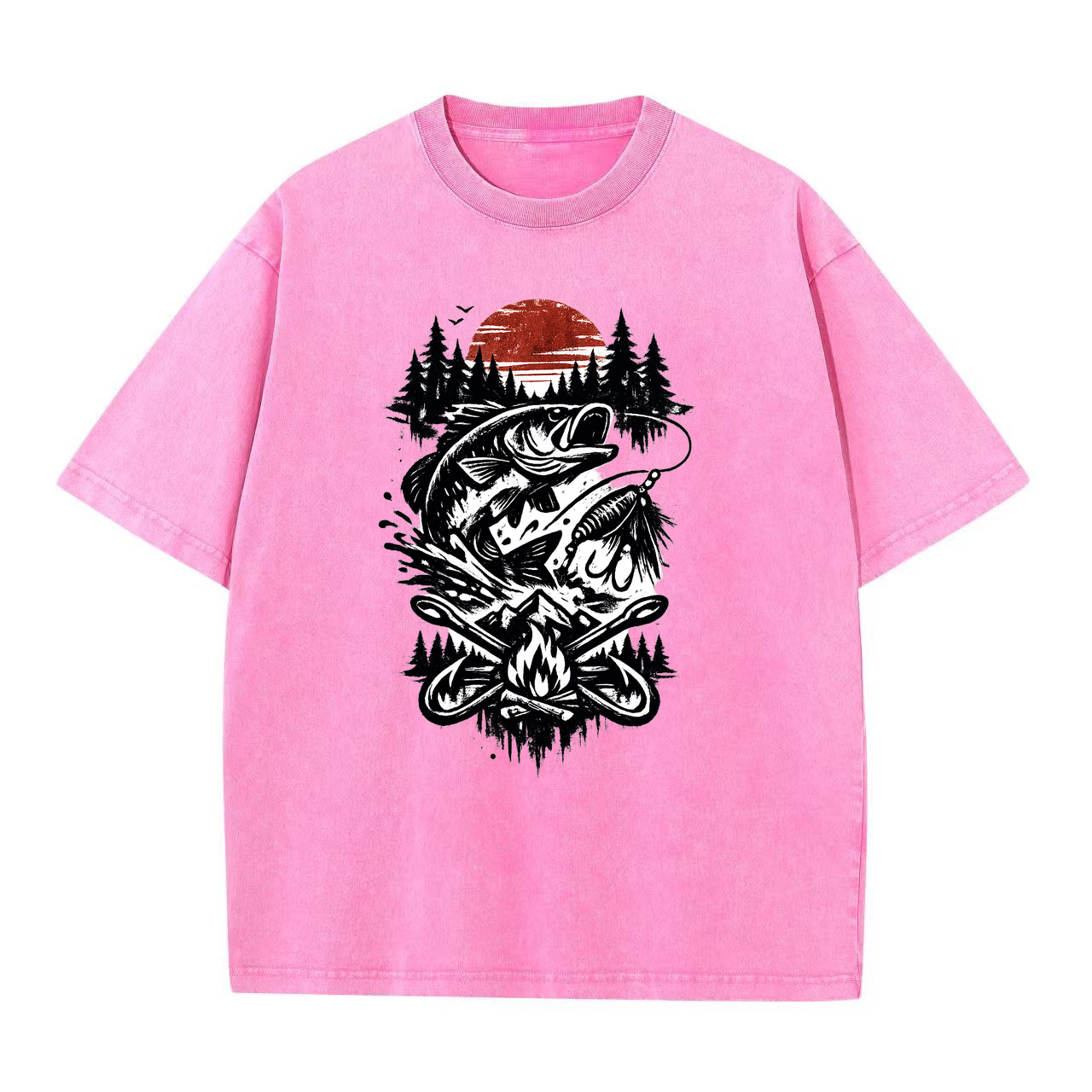 T-Shirt Anglerherz im Wassertraum