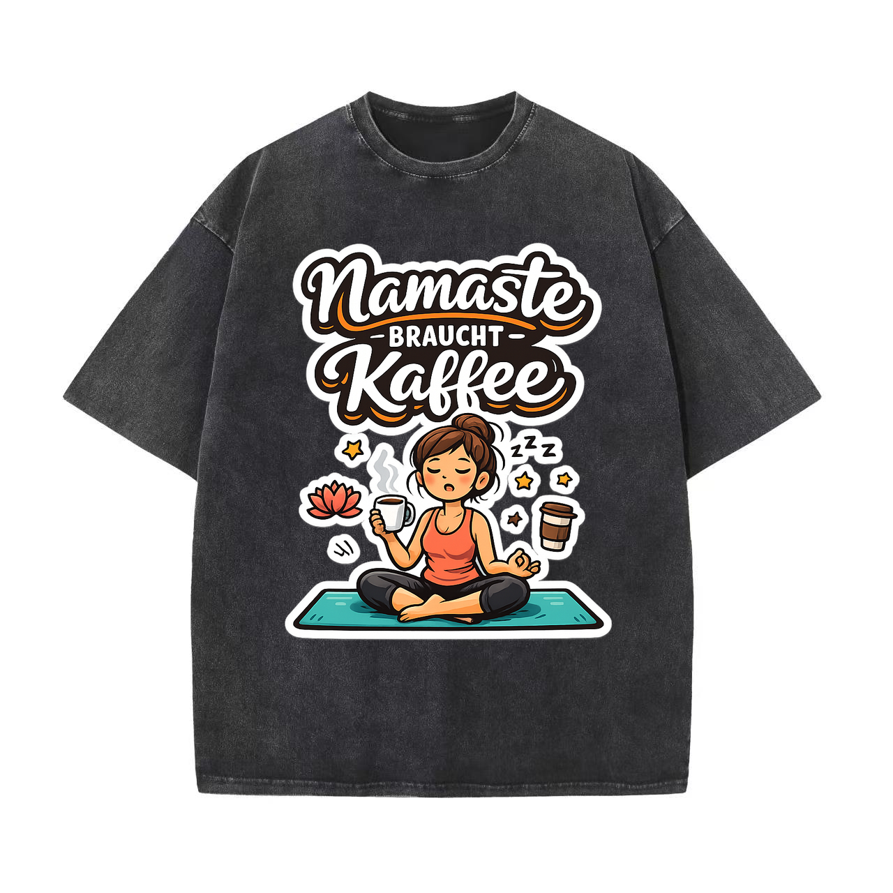 T-shirt Namaste braucht Kaffee Yoga Humor Design