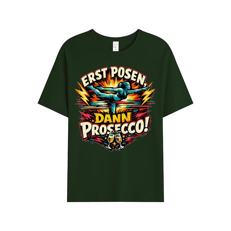 T-Shirt Yoga Bliss Pose then Prosecco