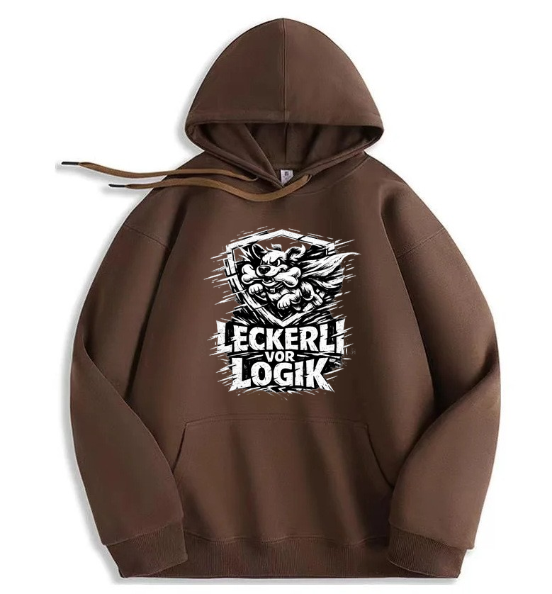 Hoodie Leckerli vor Logik Pfotenstyle