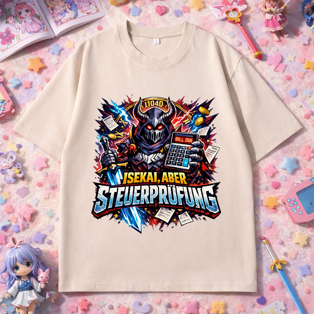 T-Shirt Isekai Steuerprüfung Chaos Quest