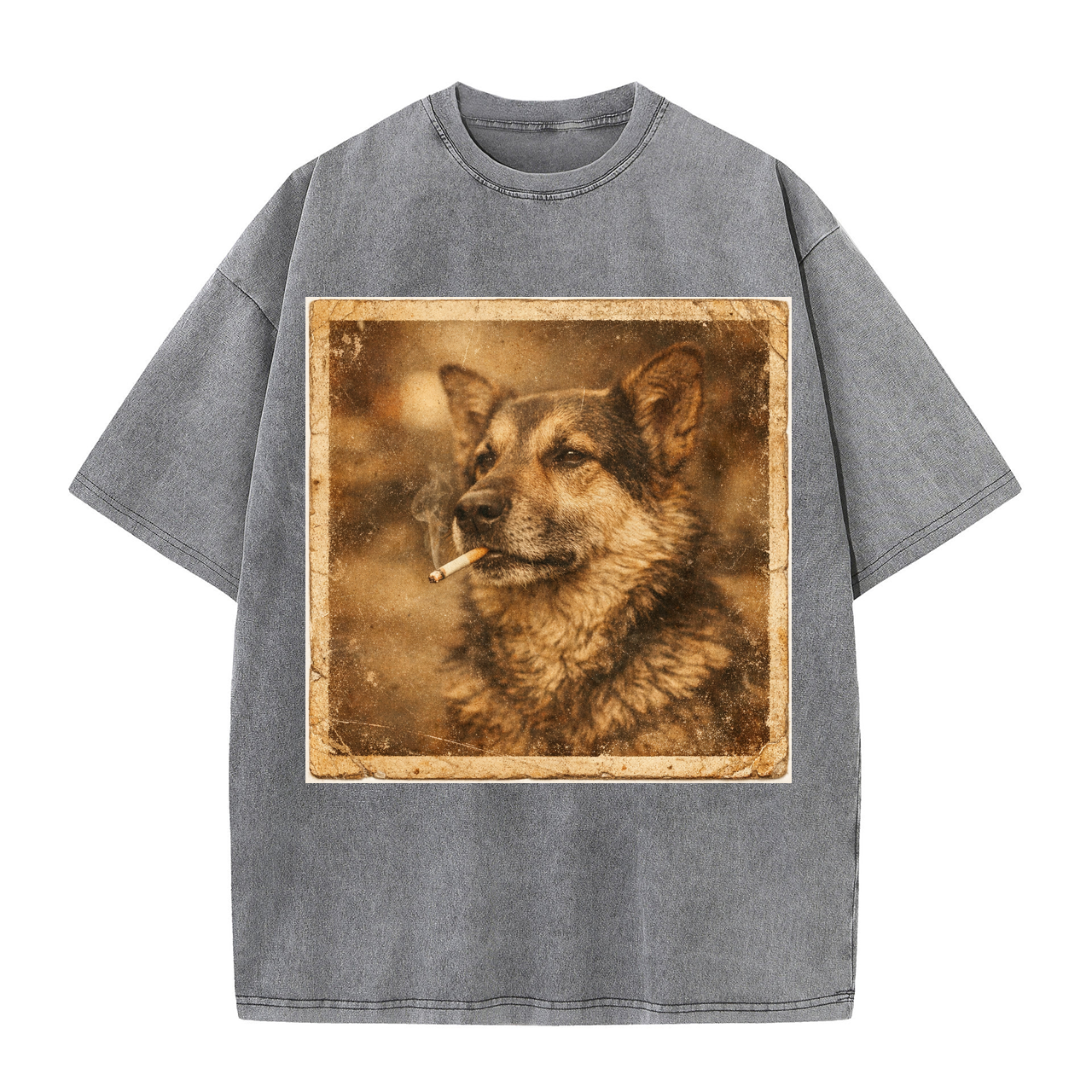 T-shirt Dog Polaroid Photo Print