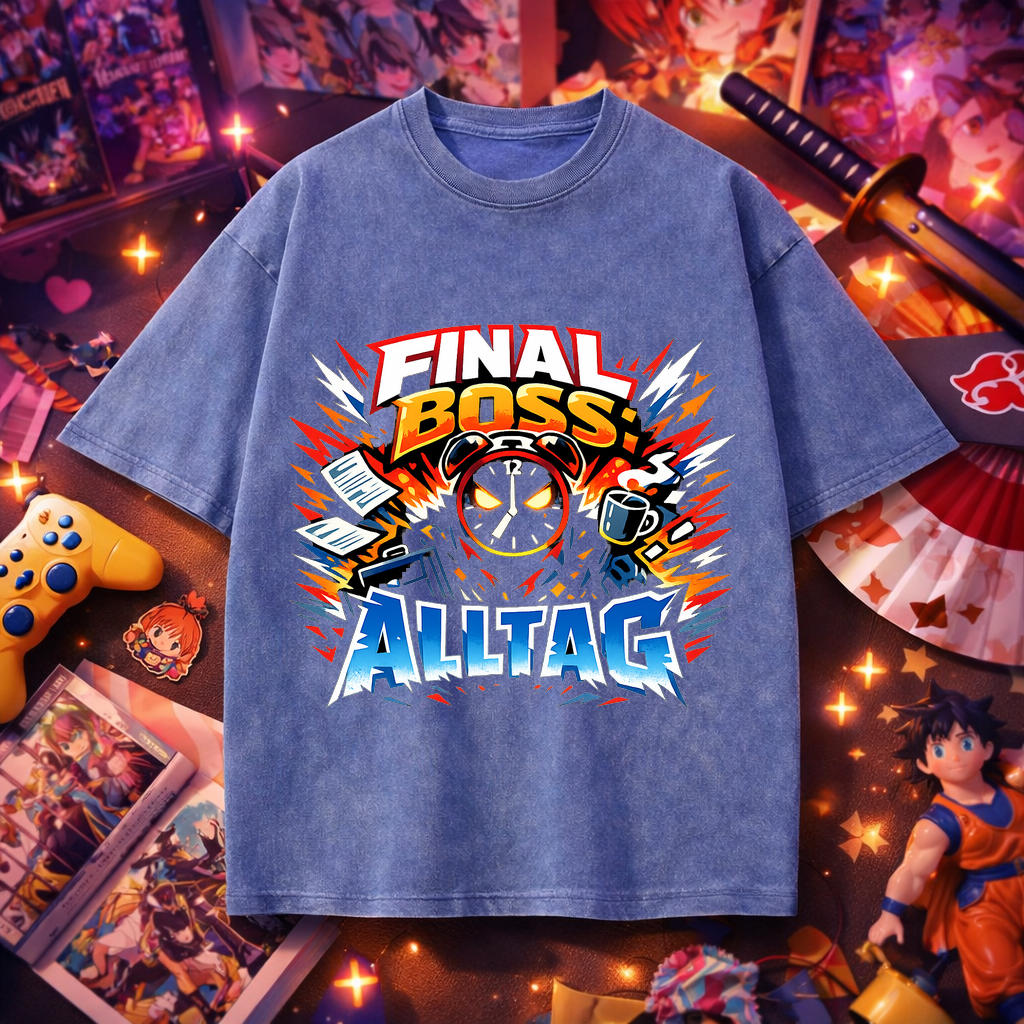 T-Shirt Final Boss: Alltag – Anime Style für Helden des Allt