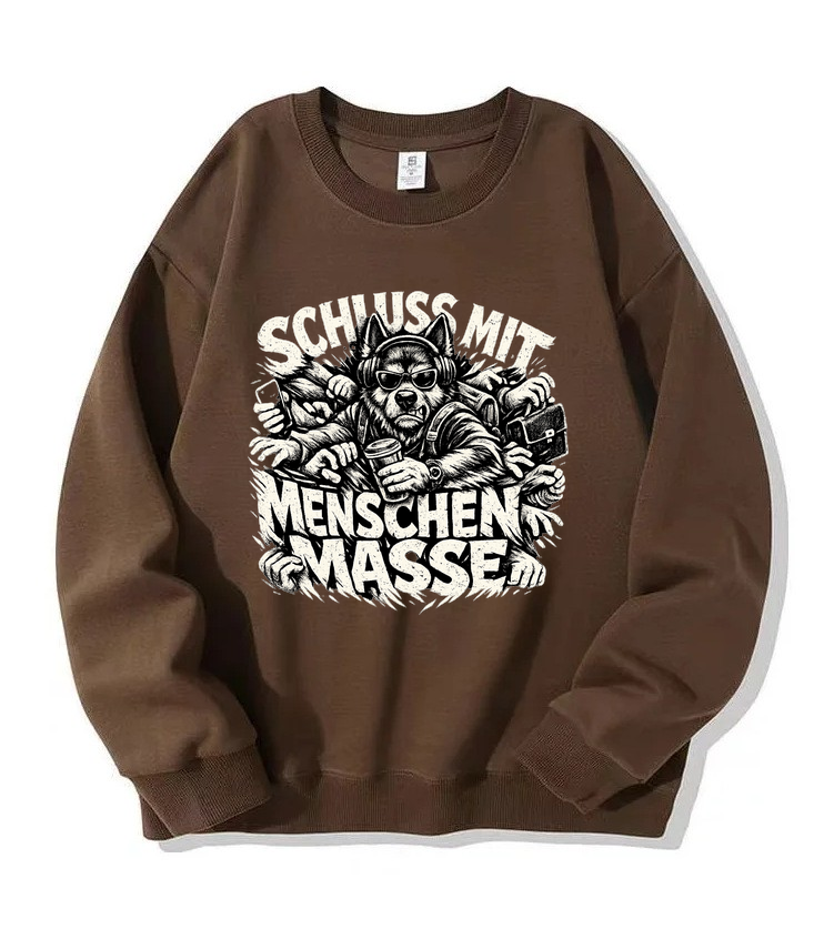 Sweatshirt Schluss mit Menschenmassen Hundeliebe