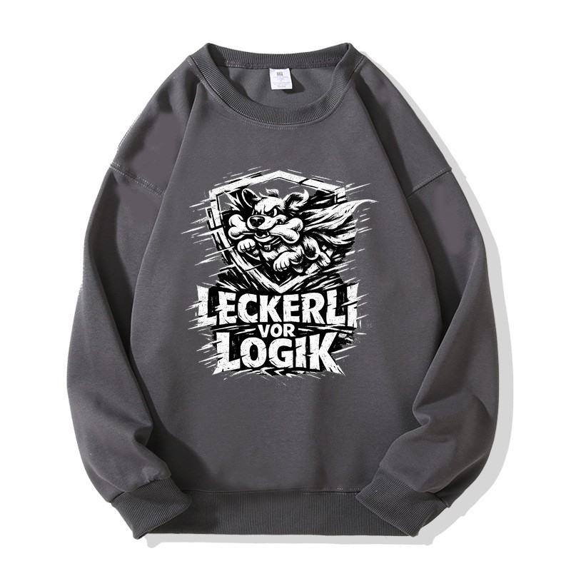Sweatshirt Leckerli vor Logik Hundeliebe