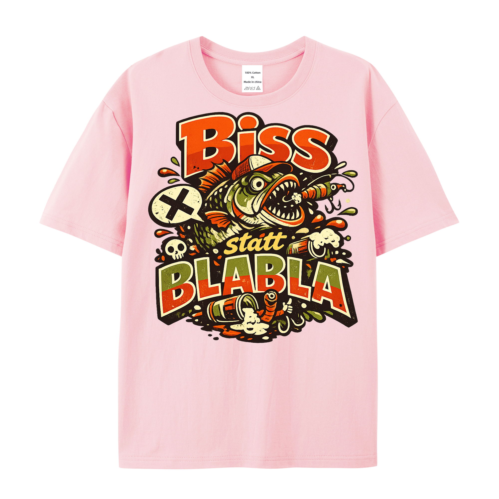 T-Shirt Biss statt Blabla Anglerstyle