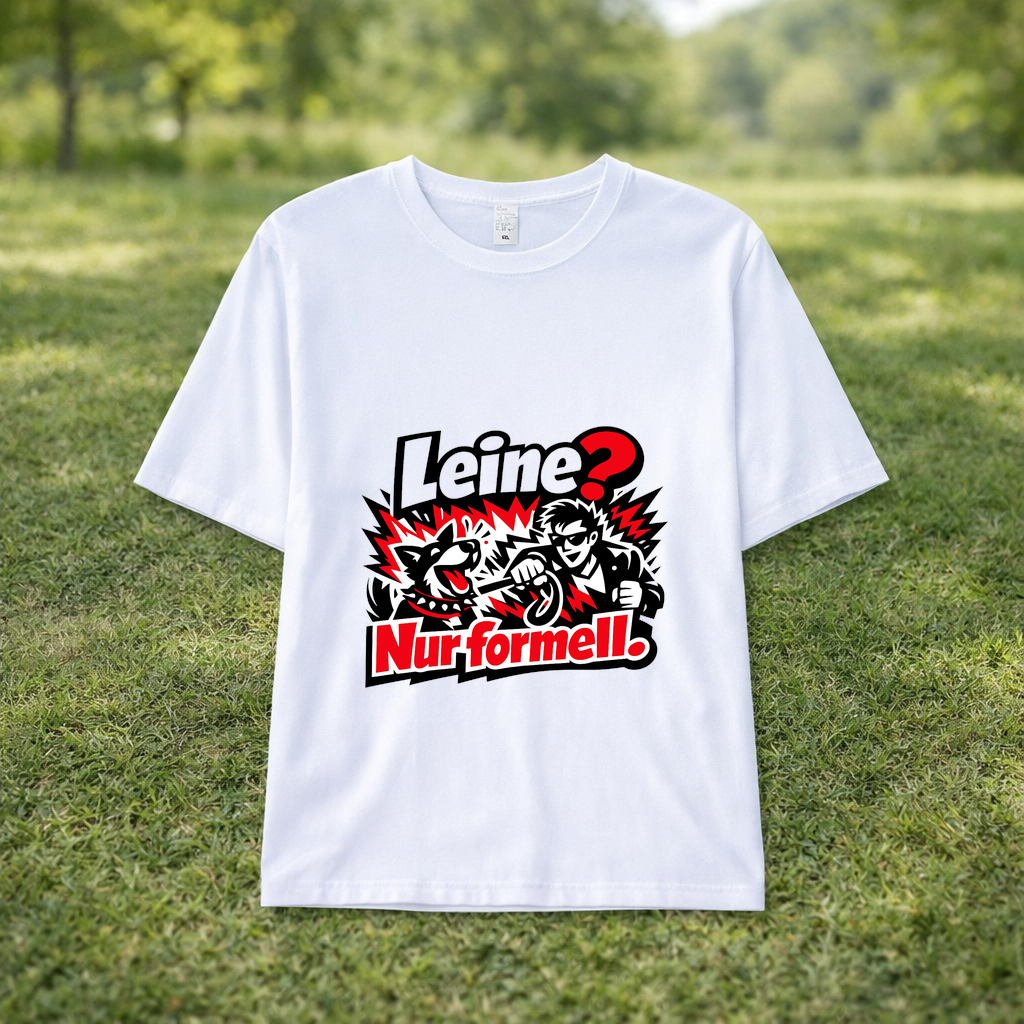 T-Shirt Leine? Nur formell. Hundecharme Edition