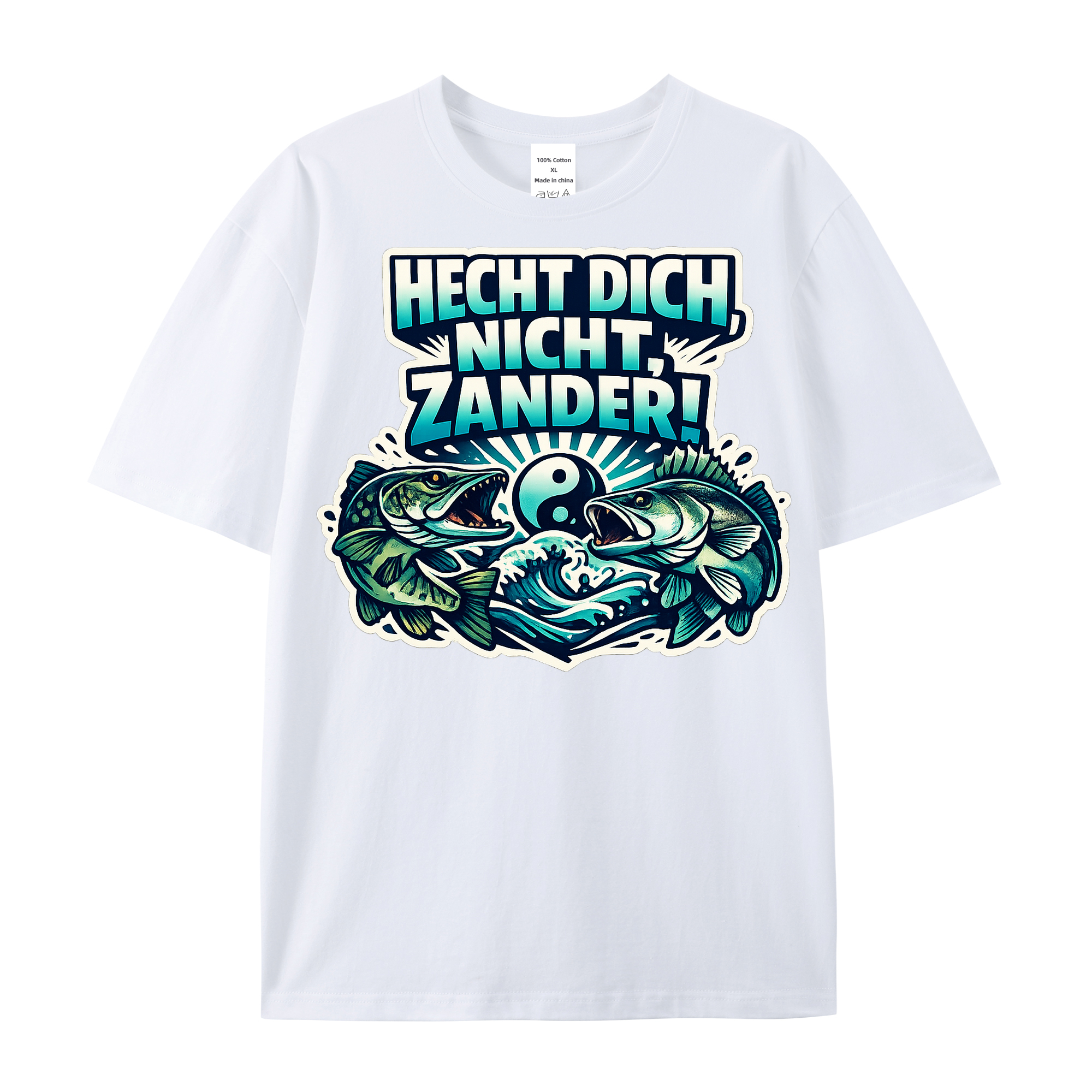 T-Shirt Anglerwitz: Hecht dich nicht, Zander!