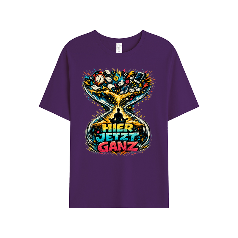 T-Shirt Hier, Jetzt, Ganz – Yoga Balance & Achtsamkeit