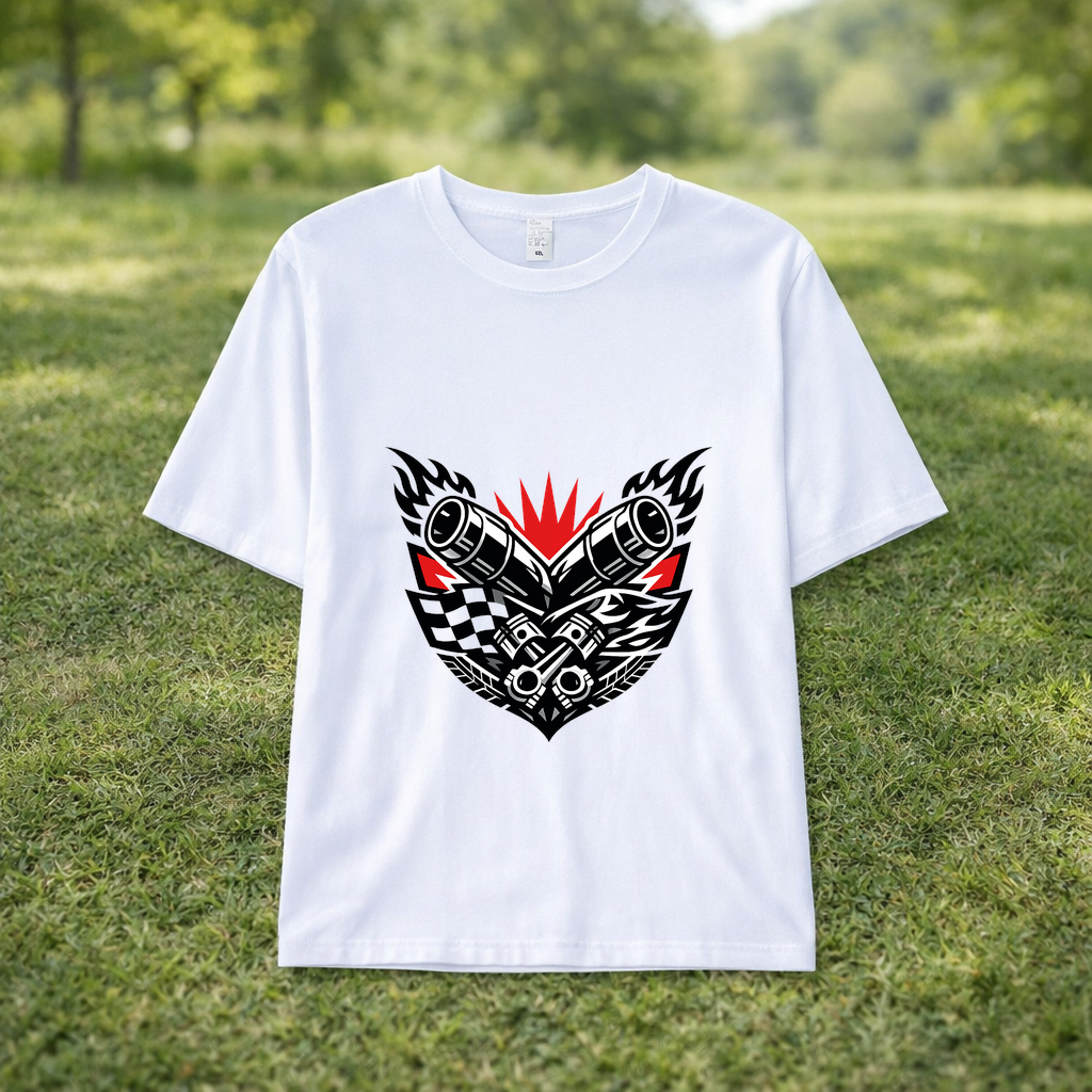 T-shirt Auspuff-Eid des Helden Emblem