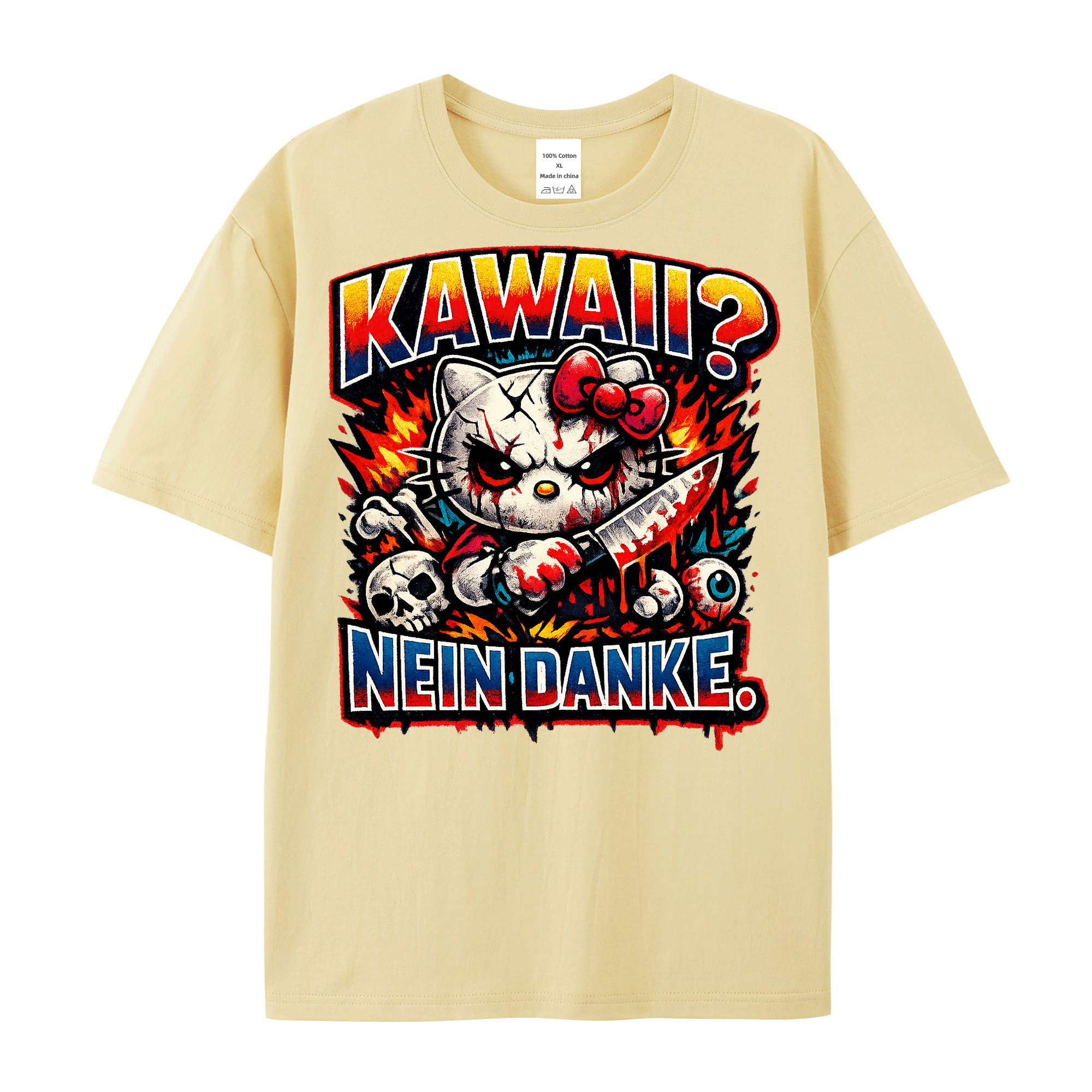 T-Shirt Kawaii Nein Danke Anime Rebel Style